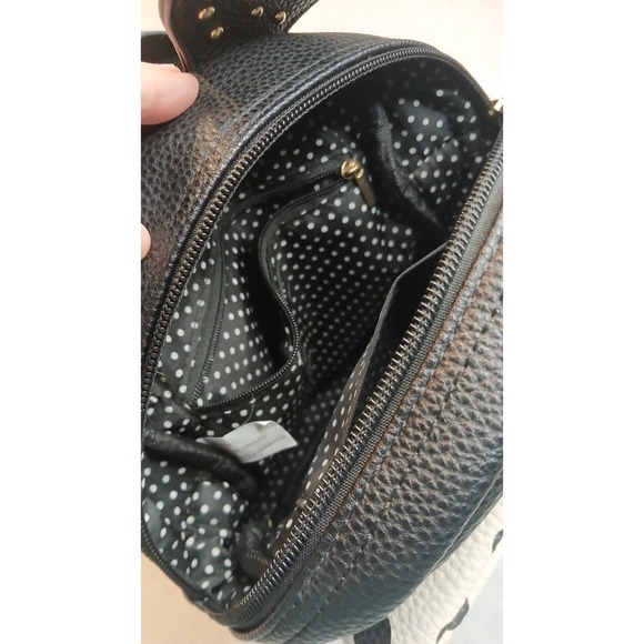 Olivia & Kate New York Womens Black Quilted Mini Backpack Studded Ears Bow - Picture 3 of 16